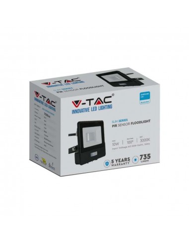 20282-Faro LED Chip Samsung  con Sensore PIR Cavo m Colore Nero  -2