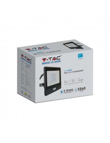 20288-Faro LED Chip Samsung  con Sensore PIR Cavo m Colore Nero  -2