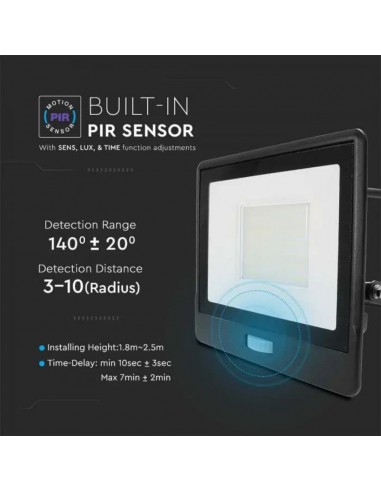 Faro LED Chip Samsung 50W con Sensore...