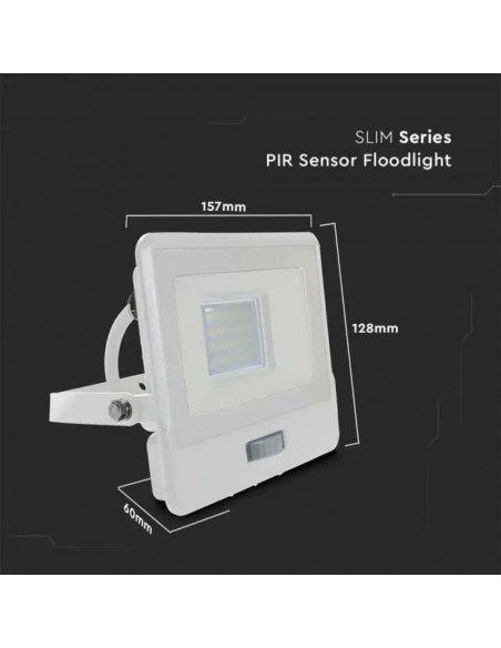 20296-Faro LED Chip Samsung  con Sensore PIR Cavo m Colore Bianco  -3