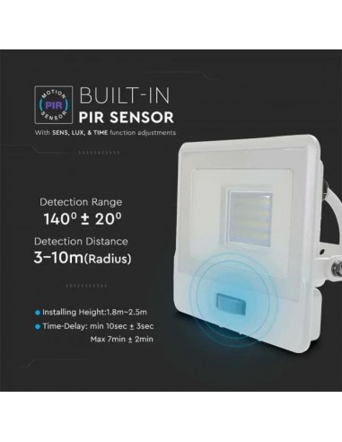 Faro LED Chip Samsung 20W con Sensore...