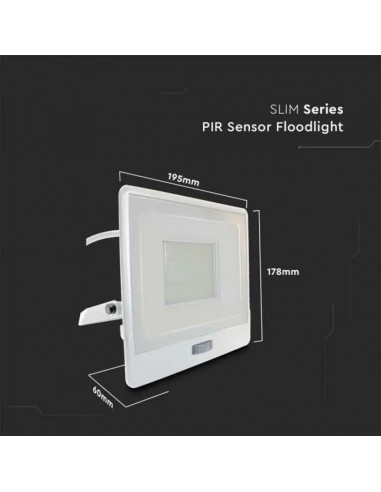 20303-Faro LED Chip Samsung  con Sensore PIR Cavo m Colore Bianco  -3