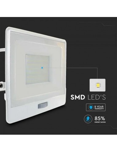 20303-Faro LED Chip Samsung  con Sensore PIR Cavo m Colore Bianco  -7
