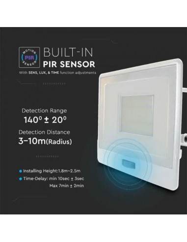 Faro LED Chip Samsung 50W con Sensore...