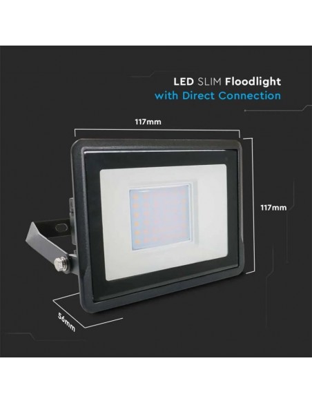 20312-Faro LED Chip Samsung  Colore Nero  -3