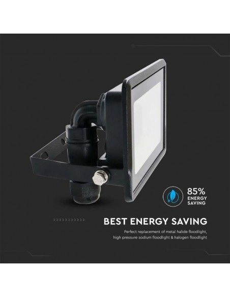 Faro LED Chip Samsung 30W Nero 6500K IP65