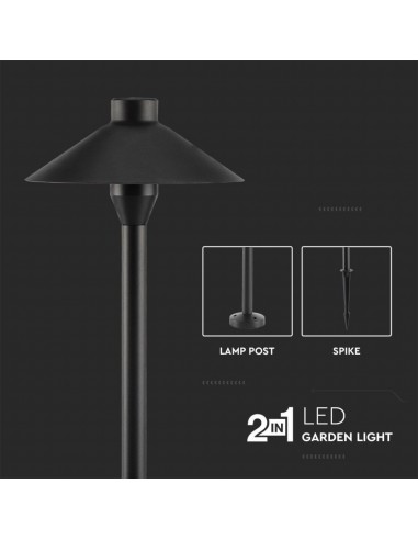 20316-Piantana LED da Giardino  Chip Samsung con Picchetto Colore Nero  -7