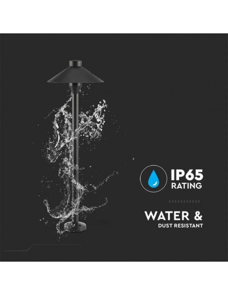 Lampada LED da giardino a picchetto da 7W IP65 corpo nero LED di Samsung 6400K