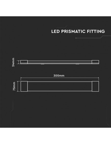 20344-Plafoniera LED Chip Samsung Prismatica  LM/W cm  IP-3