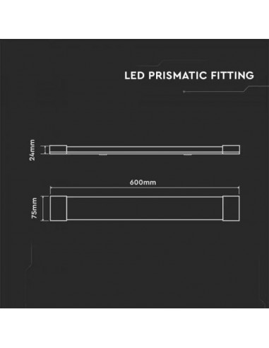 20348-Plafoniera LED Chip Samsung Prismatica  LM/W cm  IP-3