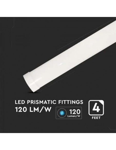 Plafoniera LED Chip Samsung Prismatica 40W 120LM/W 120cm 4000K IP20