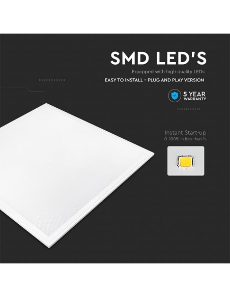 Pannello LED Chip Samsung 29W 120LM/W da Incasso, Driver Integrato, 600x600mm Bianco 4000K