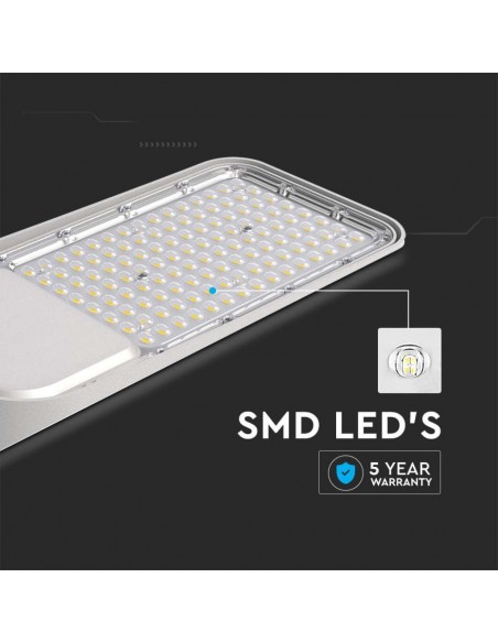 Armatura Stradale LED Chip Samsung 100W 110LM/W con Sensore Grigio 6400K IP65