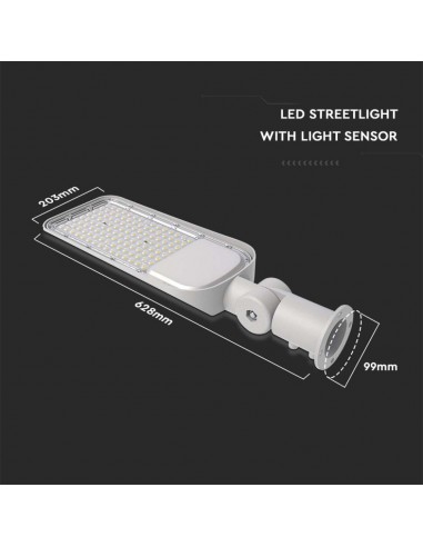 20437-Armatura Stradale LED Chip Samsung  LM/W con Sensore Colore Grigio  -3