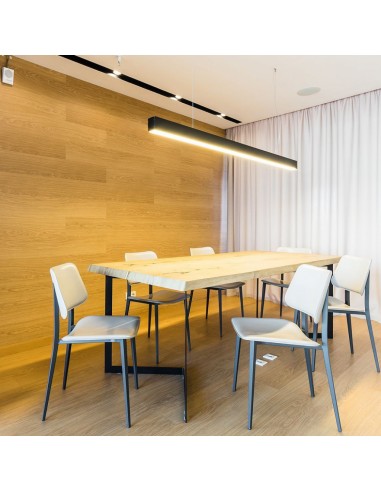 20462-Plafoniera LED Chip Samsung  Lineare Colore Nero -5