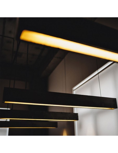 20464-Plafoniera LED Chip Samsung  Lineare Colore Nero -4