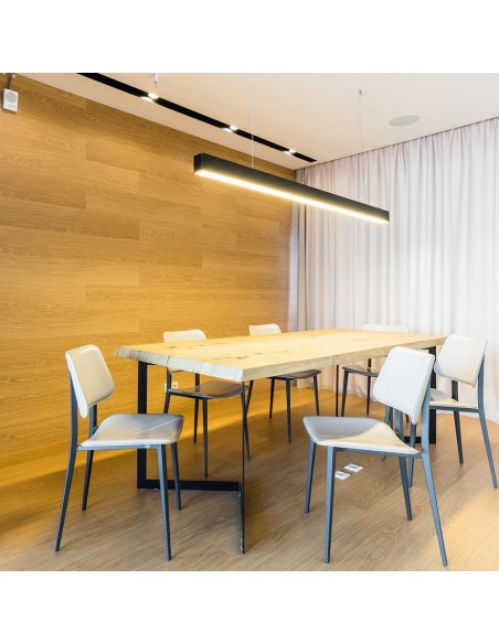 20464-Plafoniera LED Chip Samsung  Lineare Colore Nero -5