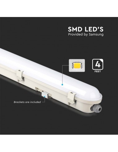 20473-Plafoniera LED Chip Samsung Impermeabile  LM/W M-Series cm Copertura Satinata  -7