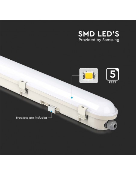 20475-Plafoniera LED Chip Samsung Impermeabile  LM/W M-Series cm Copertura Satinata  -7
