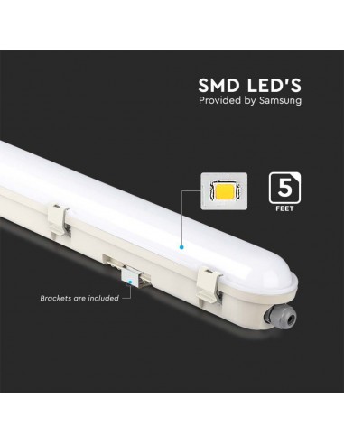 20476-Plafoniera LED Chip Samsung Impermeabile  LM/W M-Series cm Copertura Satinata  -7