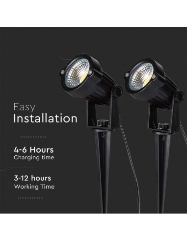 20488-x Faretti LED COB da Giardino  con Picchetti-7