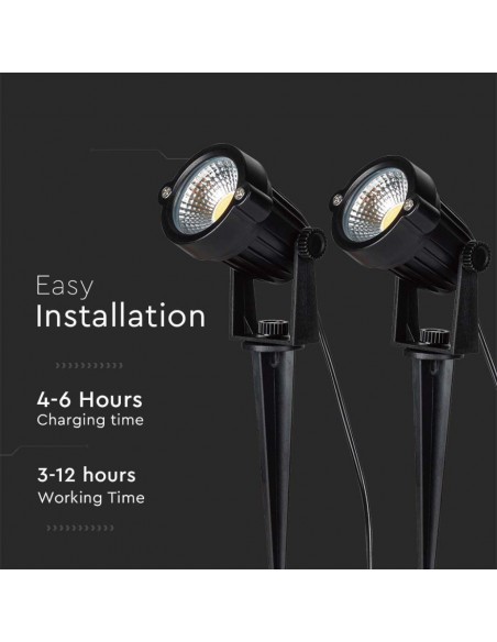 20488-x Faretti LED COB da Giardino  con Picchetti-7