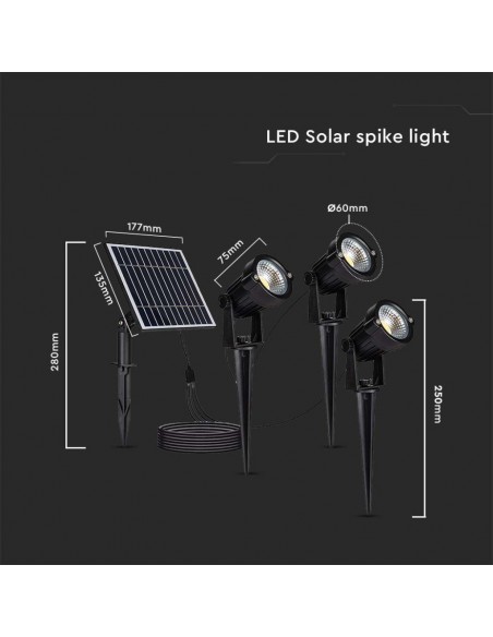 20489-x Faretti LED COB da Giardino  con Picchetti-3