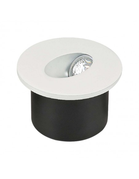 211208-Faretto LED Segnapasso Rotondo Montaggio a Incasso  Colore Bianco  IP-1