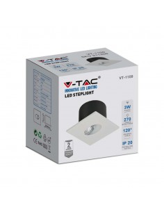 211210-Faretto LED Segnapasso Quadrato Montaggio a Incasso  Colore Bianco  IP-1 2