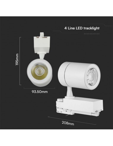 211255-Faretto LED per Binario Trifase   Colore Bianco -3