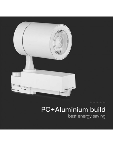 Faretto LED per Binario Trifase 35W 20° Bianco 3000K