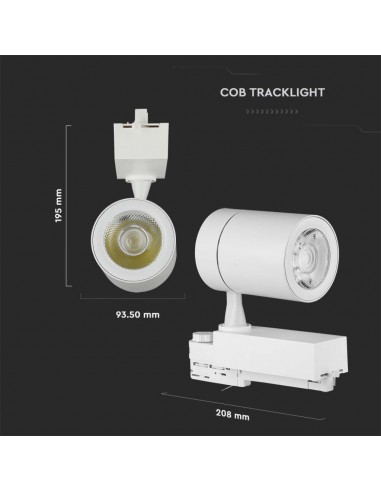 211256-Faretto LED per Binario Trifase   Colore Bianco -3