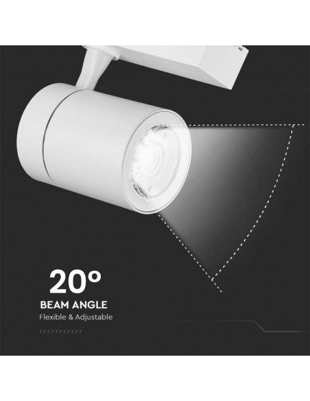 211256-Faretto LED per Binario Trifase   Colore Bianco -7