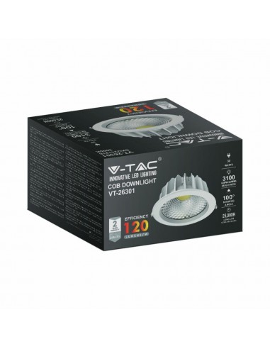 211276-Faretto LED da Incasso Rotondo LED COB  LM/W Colore Bianco -2