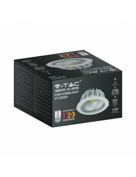 211276-Faretto LED da Incasso Rotondo LED COB  LM/W Colore Bianco -2