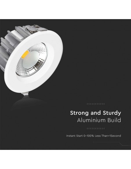 Faretto LED da Incasso Rotondo LED COB 30W Bianco 4000K