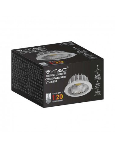 211280-Faretto LED da Incasso Rotondo LED COB  LM/W Colore Bianco -2