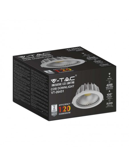 211280-Faretto LED da Incasso Rotondo LED COB  LM/W Colore Bianco -2