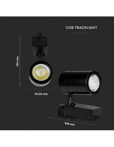 211285-Faretto LED per Binario Trifase   Colore Nero -3