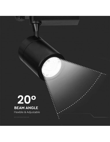 211287-Faretto LED per Binario Trifase   Colore Nero -7