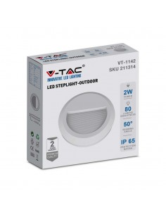 211314-Faretto LED Segnapasso Rotondo Montaggio a Plafone  Colore Bianco  -1 2