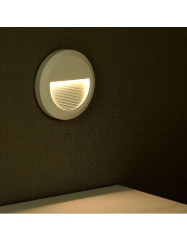 211314-Faretto LED Segnapasso Rotondo Montaggio a Plafone  Colore Bianco  -4