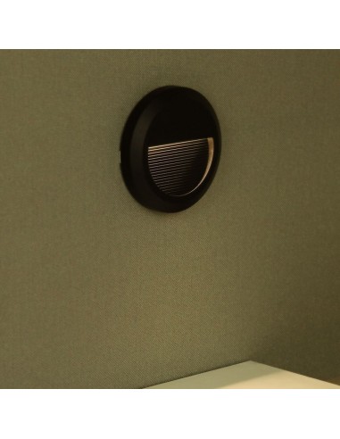 211316-Faretto LED Segnapasso Rotondo Montaggio a Plafone  Colore Nero  -4