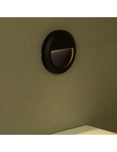 211316-Faretto LED Segnapasso Rotondo Montaggio a Plafone  Colore Nero  -4