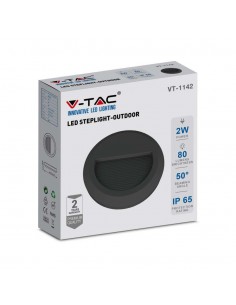 211317-Faretto LED Segnapasso Rotondo Montaggio a Plafone  Colore Nero  -1 2