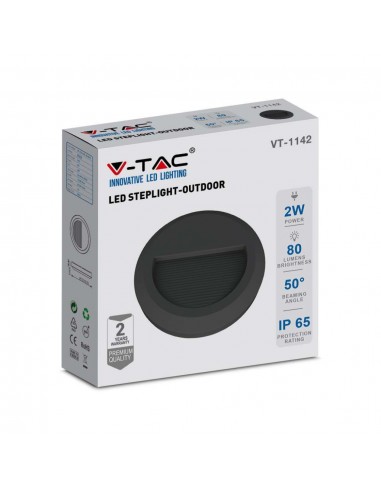 211317-Faretto LED Segnapasso Rotondo Montaggio a Plafone  Colore Nero  -2