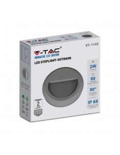 211319-Faretto LED Segnapasso Rotondo Montaggio a Plafone  Colore Grigio  -1 2