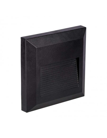 211323-Faretto LED Segnapasso Quadrato Montaggio a Plafone  Colore Nero  -1