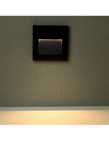 211323-Faretto LED Segnapasso Quadrato Montaggio a Plafone  Colore Nero  -4