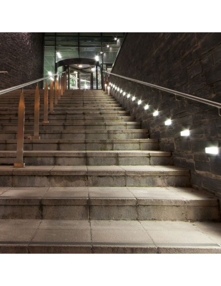 211326-Faretto LED Segnapasso Rettangolare Montaggio a Plafone  Colore Bianco  -4